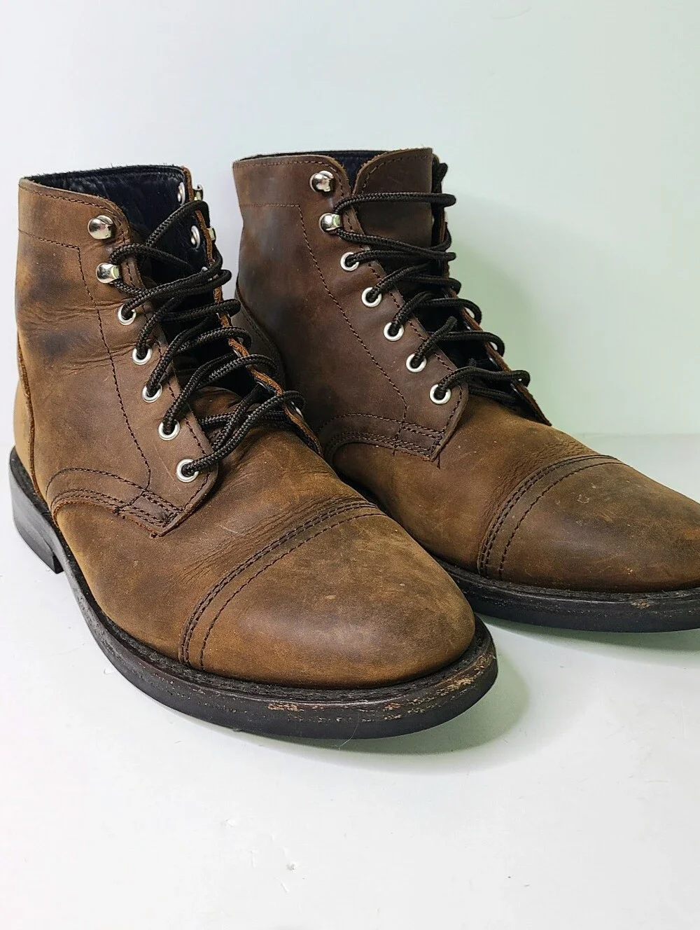 Thursday Boot Co. Captain Lace-Up Burnt Copper Genuine Leather Boots